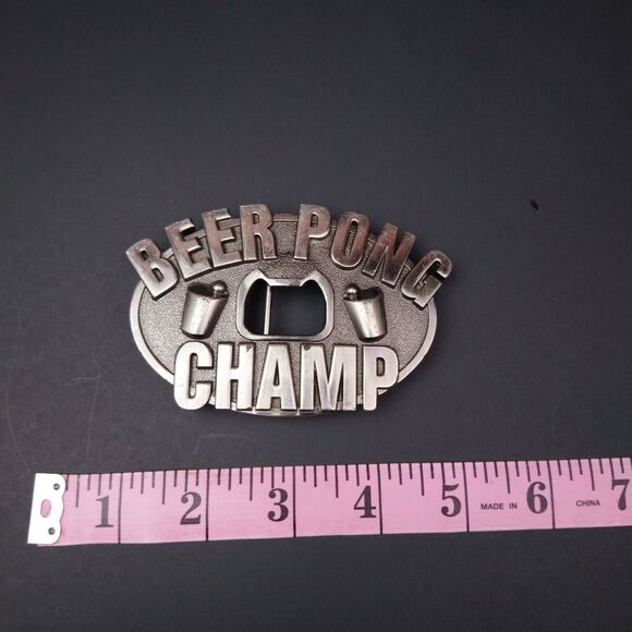 VTG Kalan Beer Pong Champ Bottle Opener Belt Buckle 4" Novelty Gag Gift - Picture 4 of 4